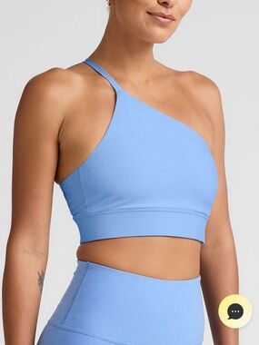 Beyond YOGA- One-Shoulder Sports Bra Long Line